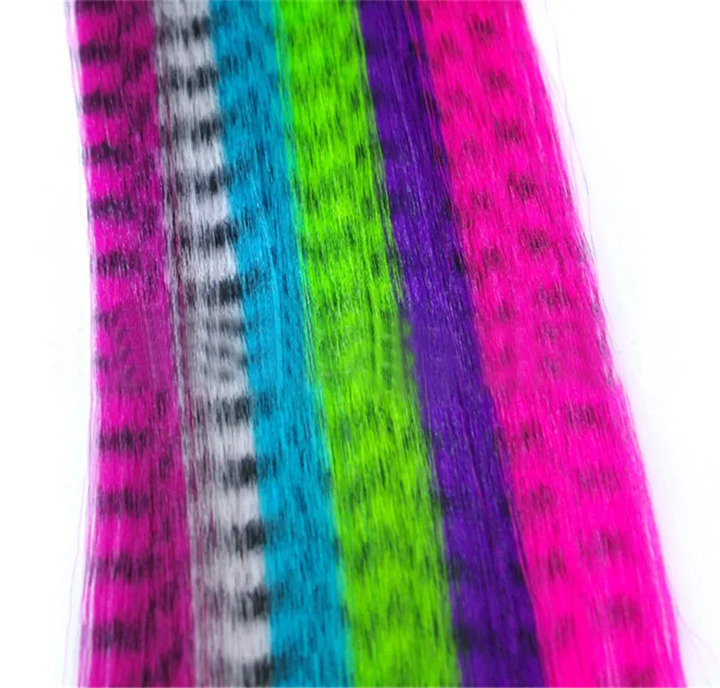 48 шт Высокое качество синтетические волосы 12 цветов в наличии красочные гризли