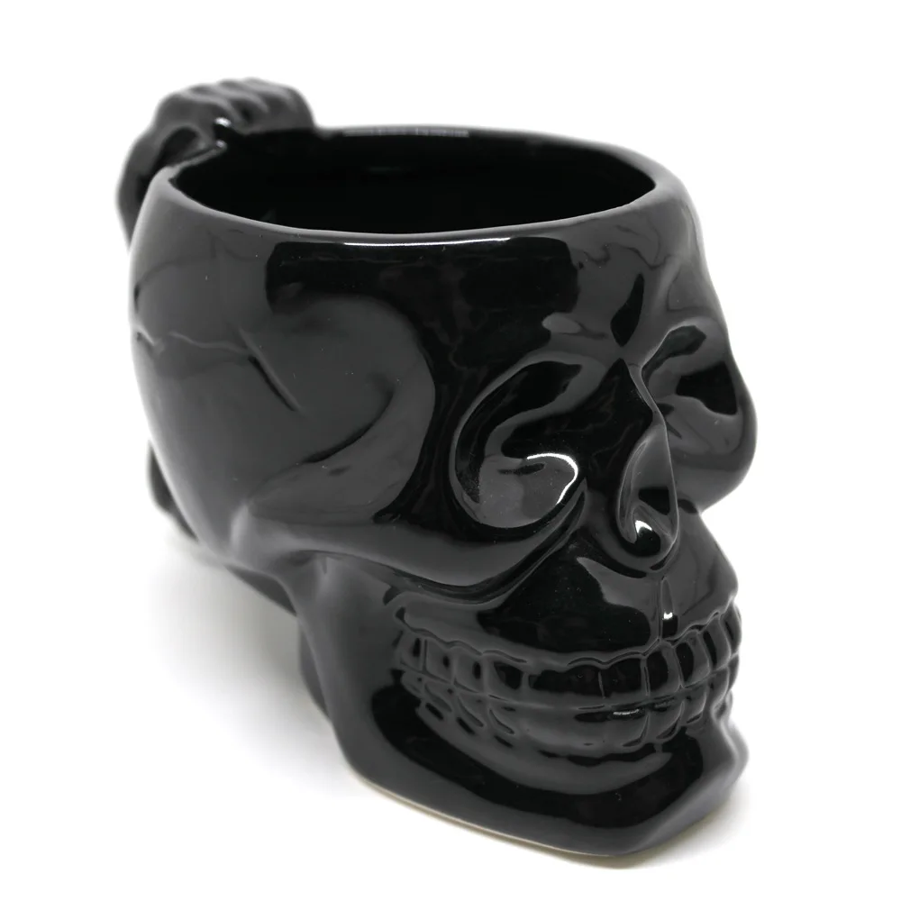 

Skull styling handle ceramic mug Creative Skeleton shape coffee mug