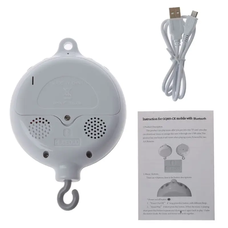 

35 Songs Rotary Baby Mobile Crib Bed Bell Toy USB Bluetooth Music Box Bell Crib Electric Baby Toy