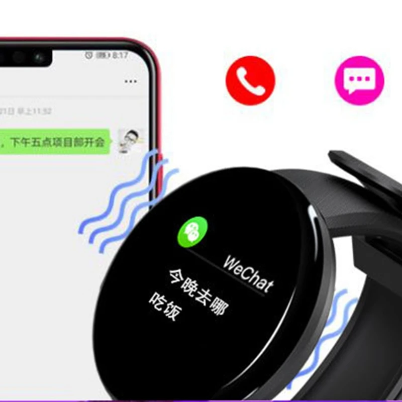 

Cross-Border New Product D18 round Screen Smart Bracelet Color Screen Sleep Monitoring Waterproof Record Number of Steps