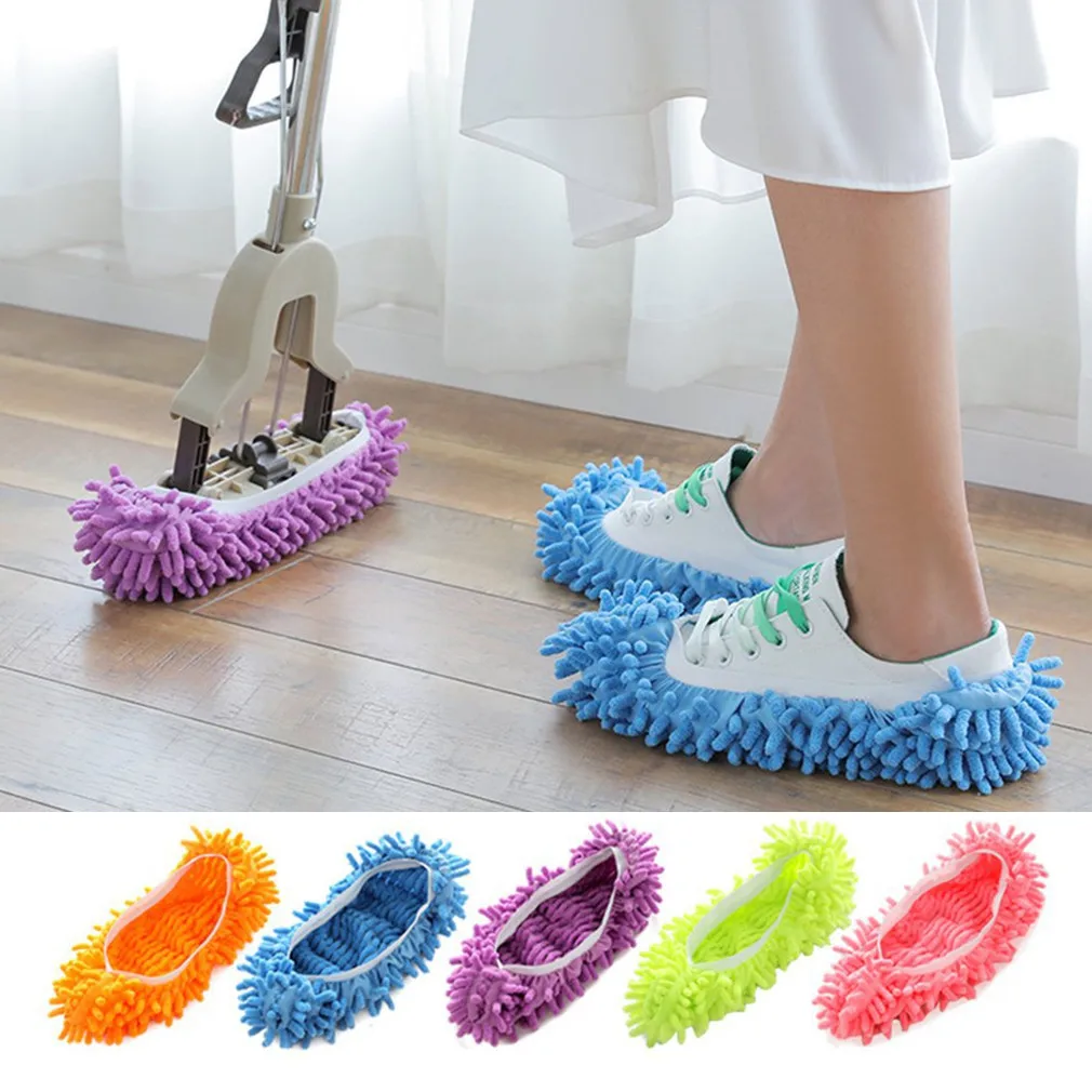 Shoes Cover Soft Removable Washable Floor Clean Slippers For Woman Men