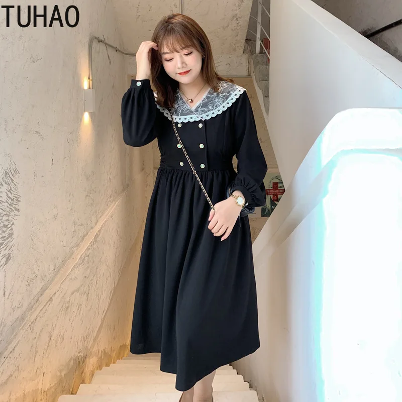 TUHAO высокое качество женское платье 2020 Корейская версия повседневные свободные