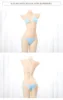 Women's blue and white stripe Lace Up Bikini anime Cosplay sexy clothing Kawaii swimsuit underwear set 5