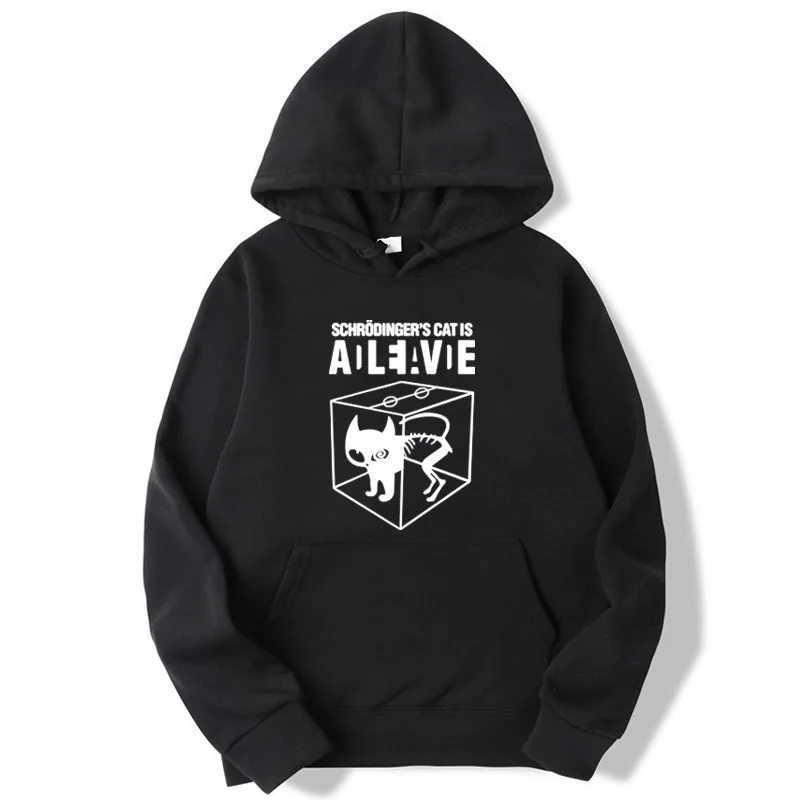 

Fashion brand men's hoodie Schrodinger's Cat print spring and autumn men's casual hooded men's hoodie sweatshirt