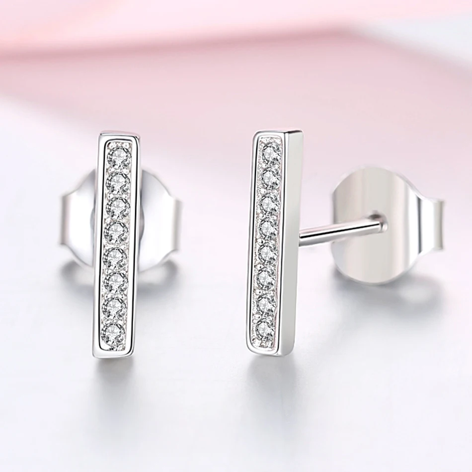 Оригинальные простые серьги гвоздики из стерлингового серебра 925 пробы с