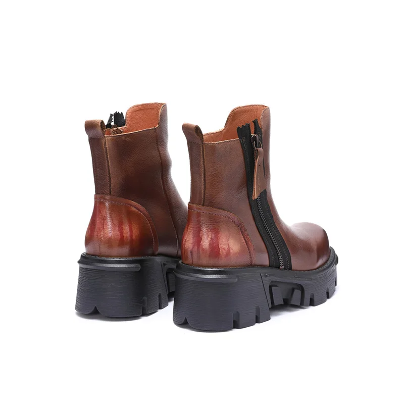 Красивая обувь для девушек Молодежная модная дешевые коричневые ботильоны