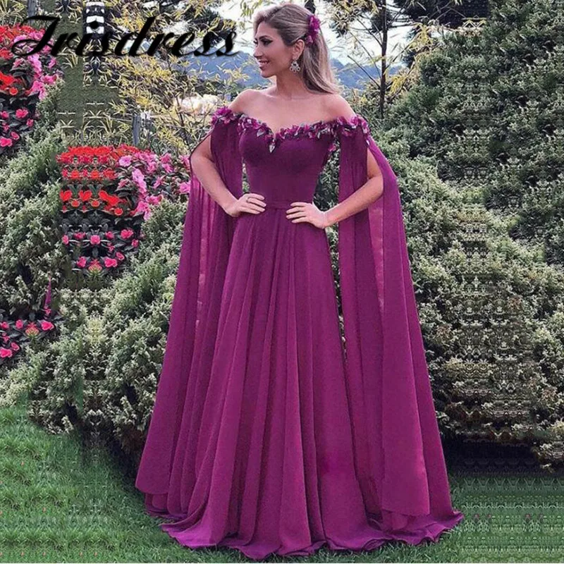 

Женское шифоновое платье с открытыми плечами, длинное вечернее платье в африканском стиле Дубая, для выпускного вечера, 2020