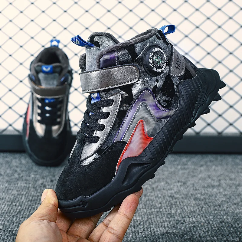 Jackshibo/Новинка Сезон осень-зима Детская обувь для прогулок Модная повседневная