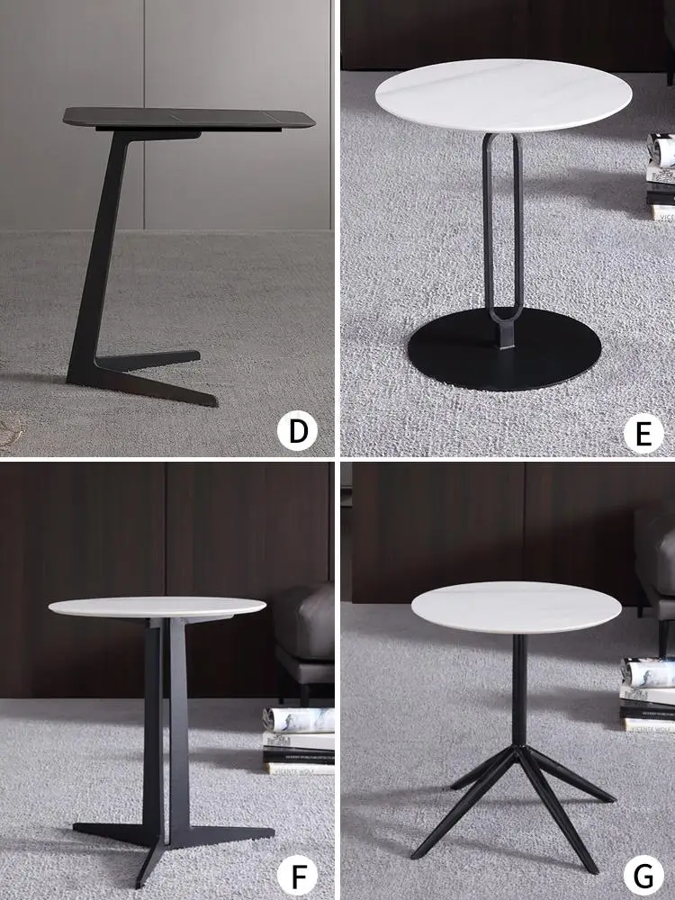 Italian Minimalist Slate Table Nordic Light Luxury Creative Corner Sofa Side Modern Living Room Mobile |