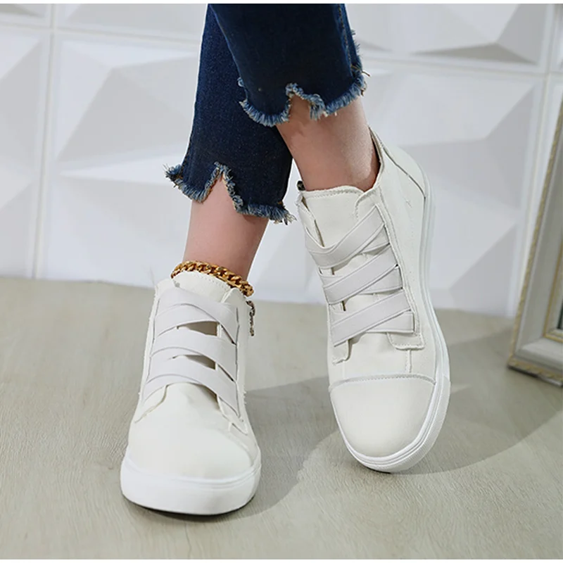 

Женские холщовые туфли на плоской платформе, женские студенческие кроссовки на молнии, Женские Повседневные Удобные прогулочные туфли, лет...