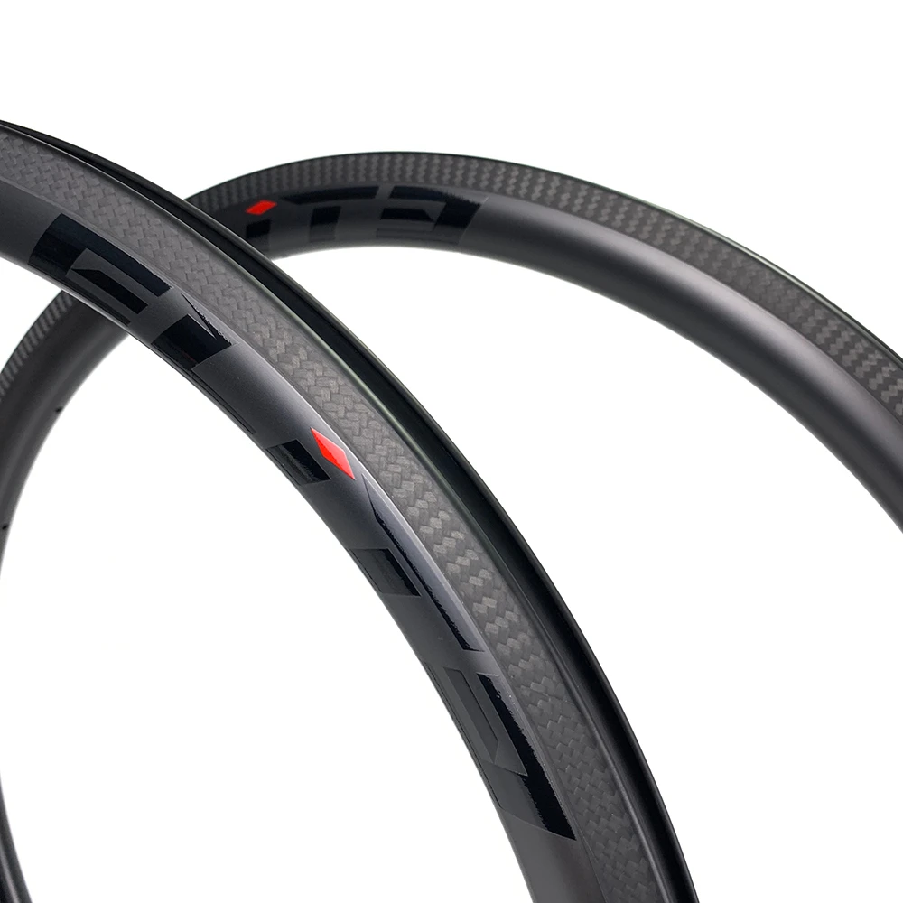 ELITEWHEELS 700c углеродный обод 38 мм UD матовая отделка 3K Twill тормозная поверхность 25 или