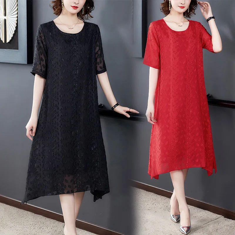 Женское повседневное шелковое платье однотонное свободное праздничное длинное