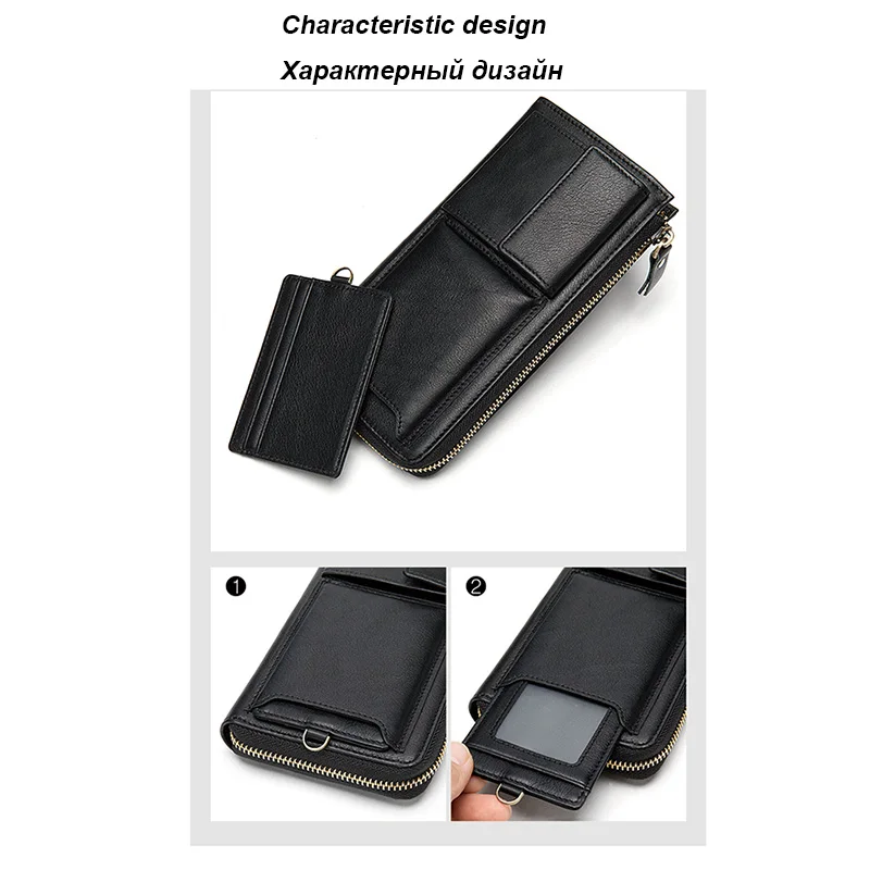 Кошельки MVA женские кошельки из натуральной кожи Женский Длинный кошелек для