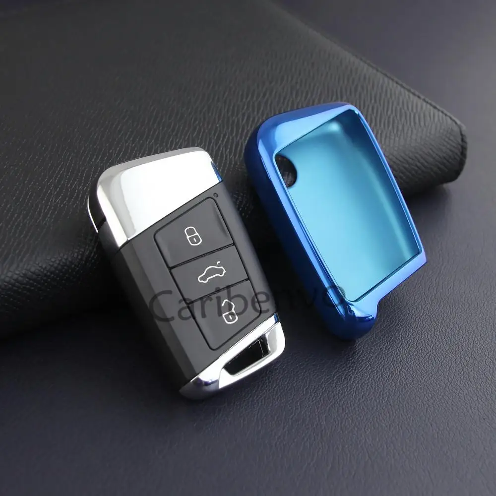 Чехол для автомобильного ключа Aurora Blue хорошего качества чехол Volkswagen B8 Passat Jetta Atlas