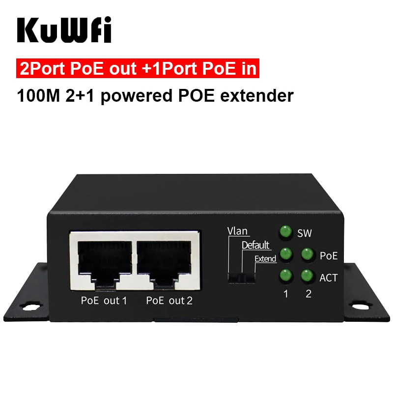 10/100 Мбит/сек 3 Порты Промышленный Ethernet сетевой коммутатор питания через медиа
