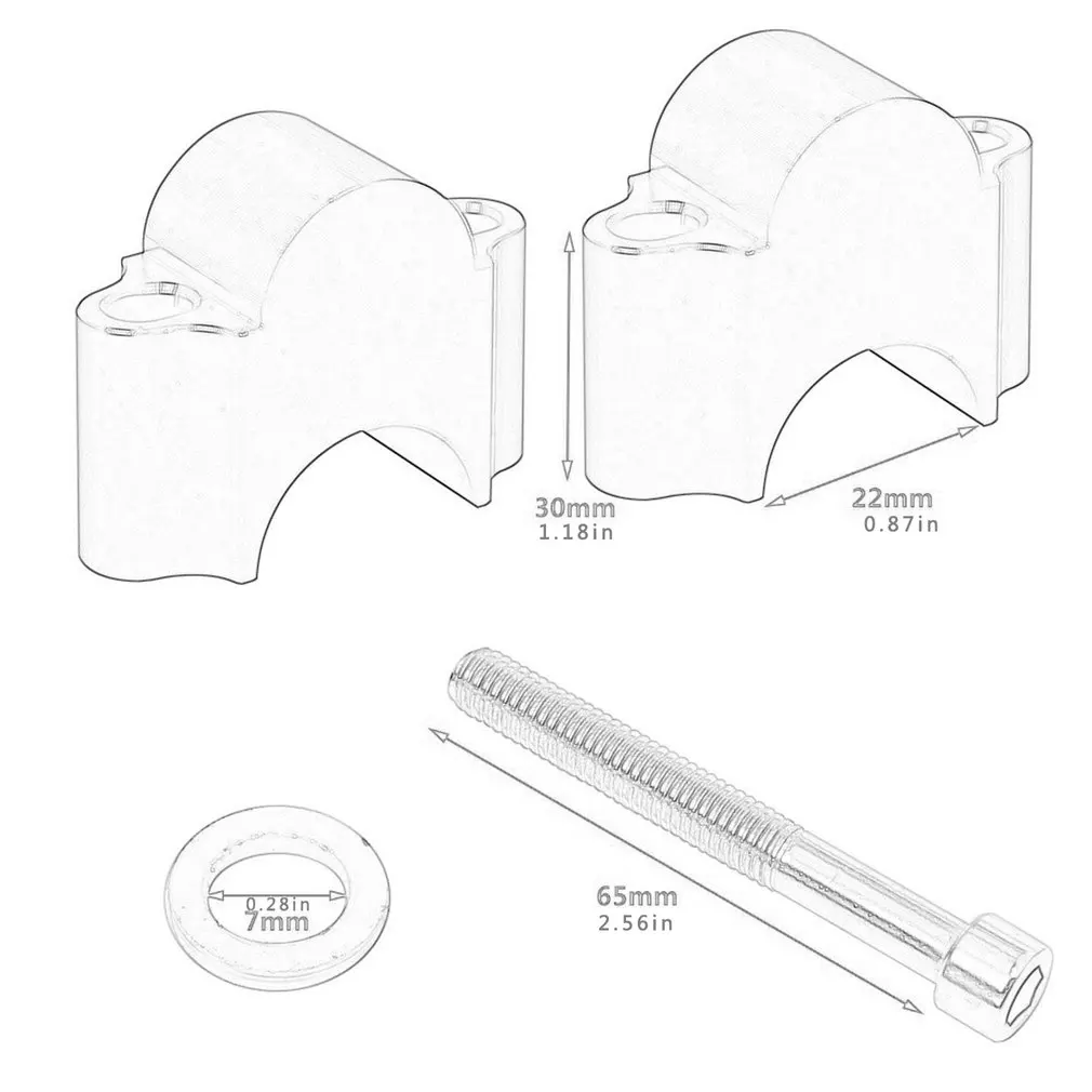 

Handlebar Riser Clamp Bars Kit 22/28mm Motorcycle For ATV Dirt Bike Can-Am CNC Aluminum Motorcycle Handlebar Riser Kit