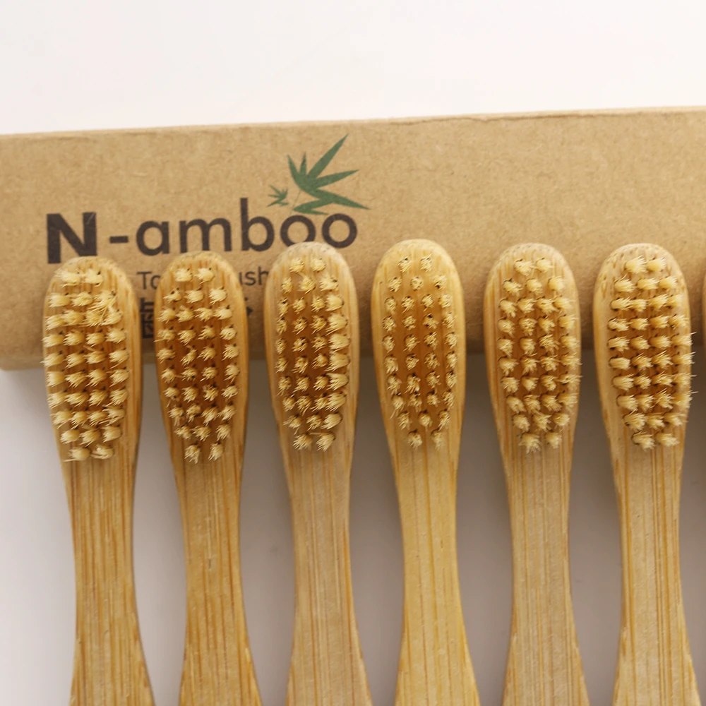 500 шт бамбуковая зубная щетка для взрослых es Мягкая экологическая мягкая