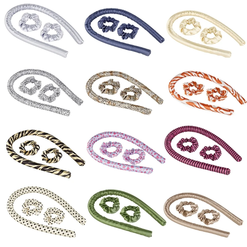 

Heatless Curling Rod No Heat Silky Soft Foam Hair Curler Roller Curls Headband