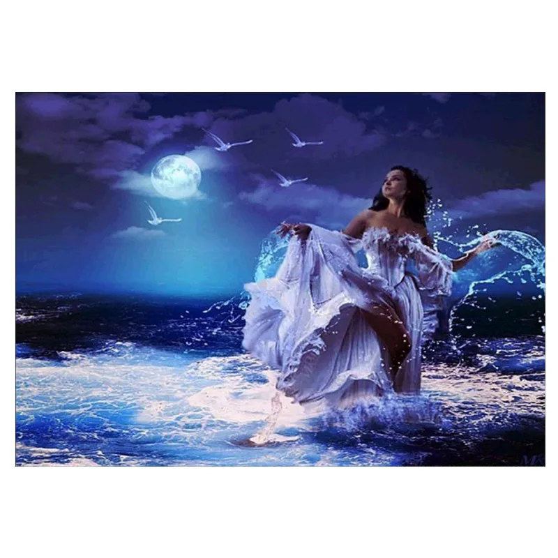 DIY 5D алмазов картина пейзаж девушка вышивка крестиком Мозаика алмазная