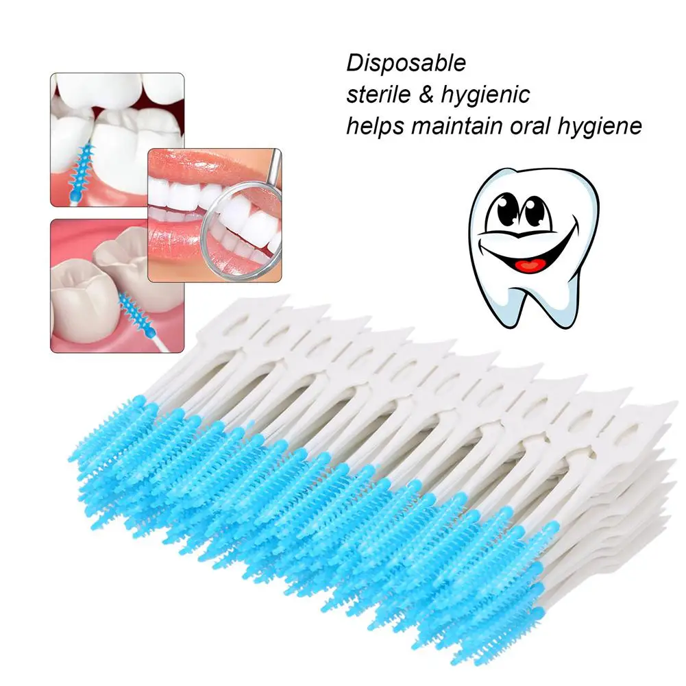 

40Pcs Adults Interdental Brushes Clean Between Teeth Floss Brushes Toothpick ToothBrush Dental Oral Care Tool