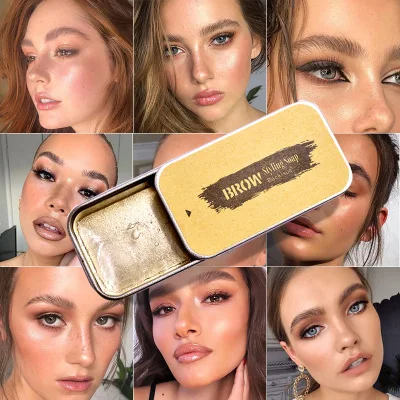 

Beckisue Eyebrow Kit Pomade Cosmetics Makeup Gel Soap Cosmetics Balm Styling Eyebrow Tint Pomade Waterproof Brow Lasting 3D Wild
