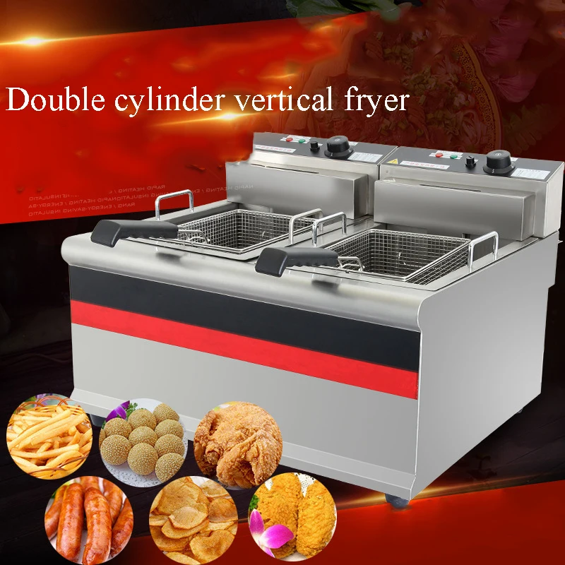 Электрическая фритюрница с двойным резервуаром 40 л 220 В|Электрические