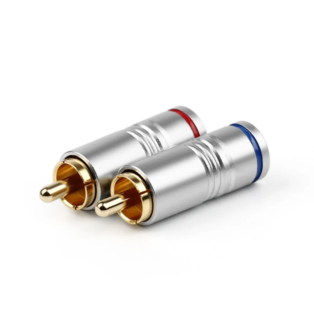 Разъем RCA Hi-Fi штекеры для динамиков углеродное волокно позолоченная Медь 24K
