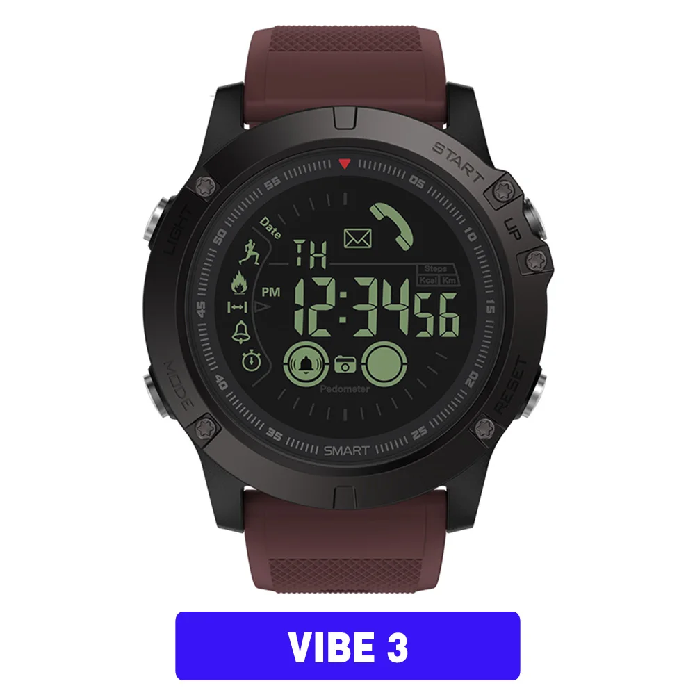 Новинка, Zeblaze VIBE 3, флагманские прочные Смарт-часы, 33 месяца, время ожидания, 24 часа, всепогодный мониторинг, Смарт-часы для IOS, Android - Цвет: VIBE 3 Burgundy