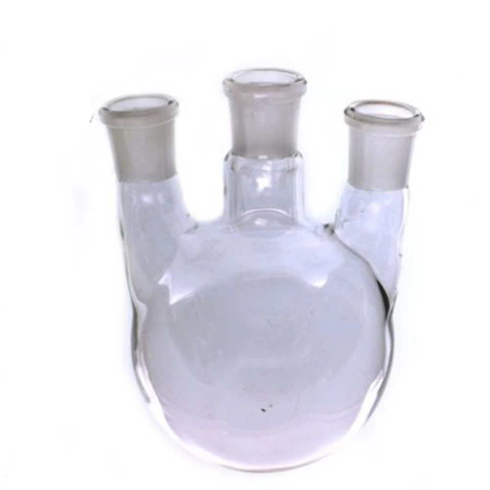 2000ml,24/29*3,3-neck,Round bottom straight Glass flask,Lab Boiling Flasks,Three neck laboratory glassware