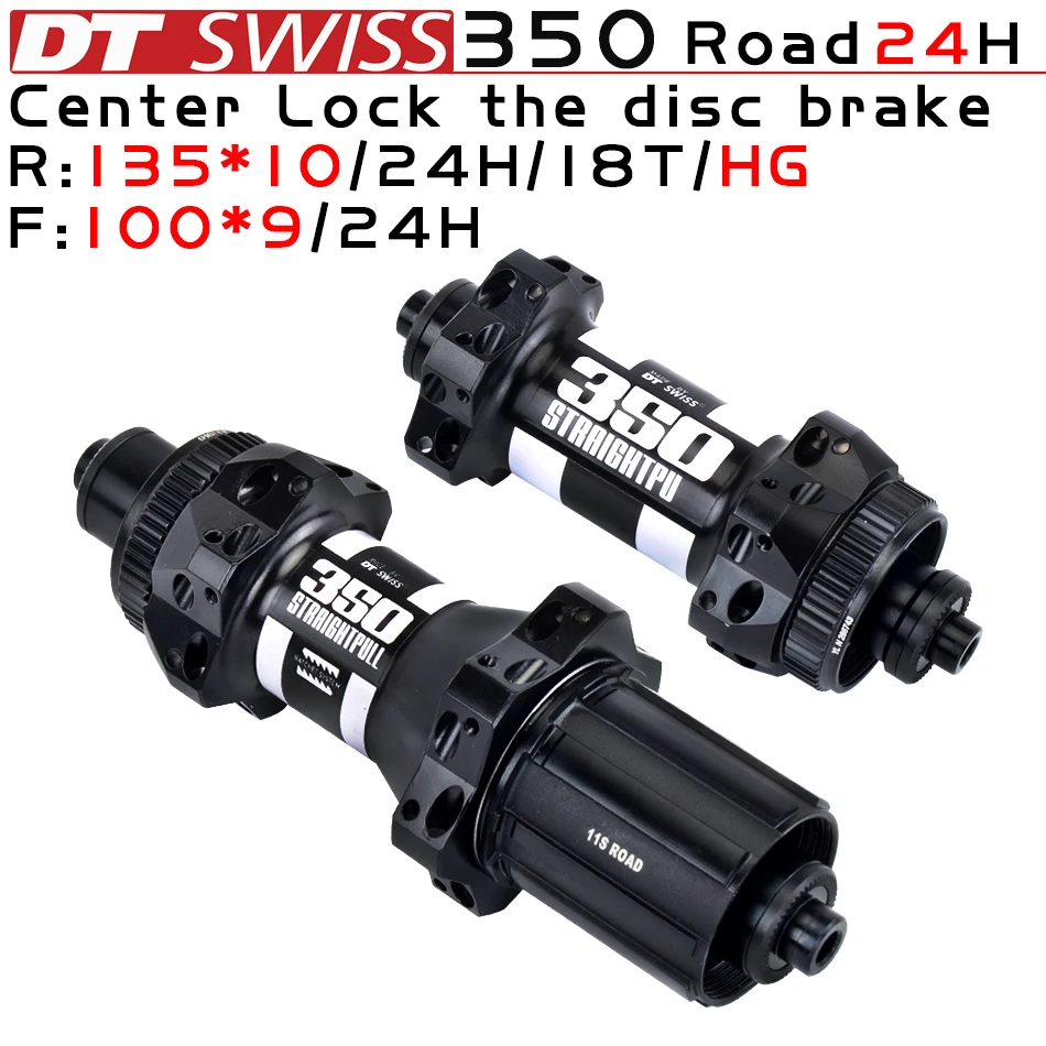 

DT Swiss 350 Road Bike Straight Pull Hubs 24H Center Lock Disc Brake Front 100*9/12 Rear 135/142 HG XDR Hub