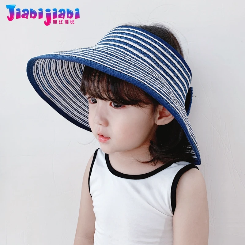 Стильная летняя соломенная шляпа для детей принцесс путешествий с большими