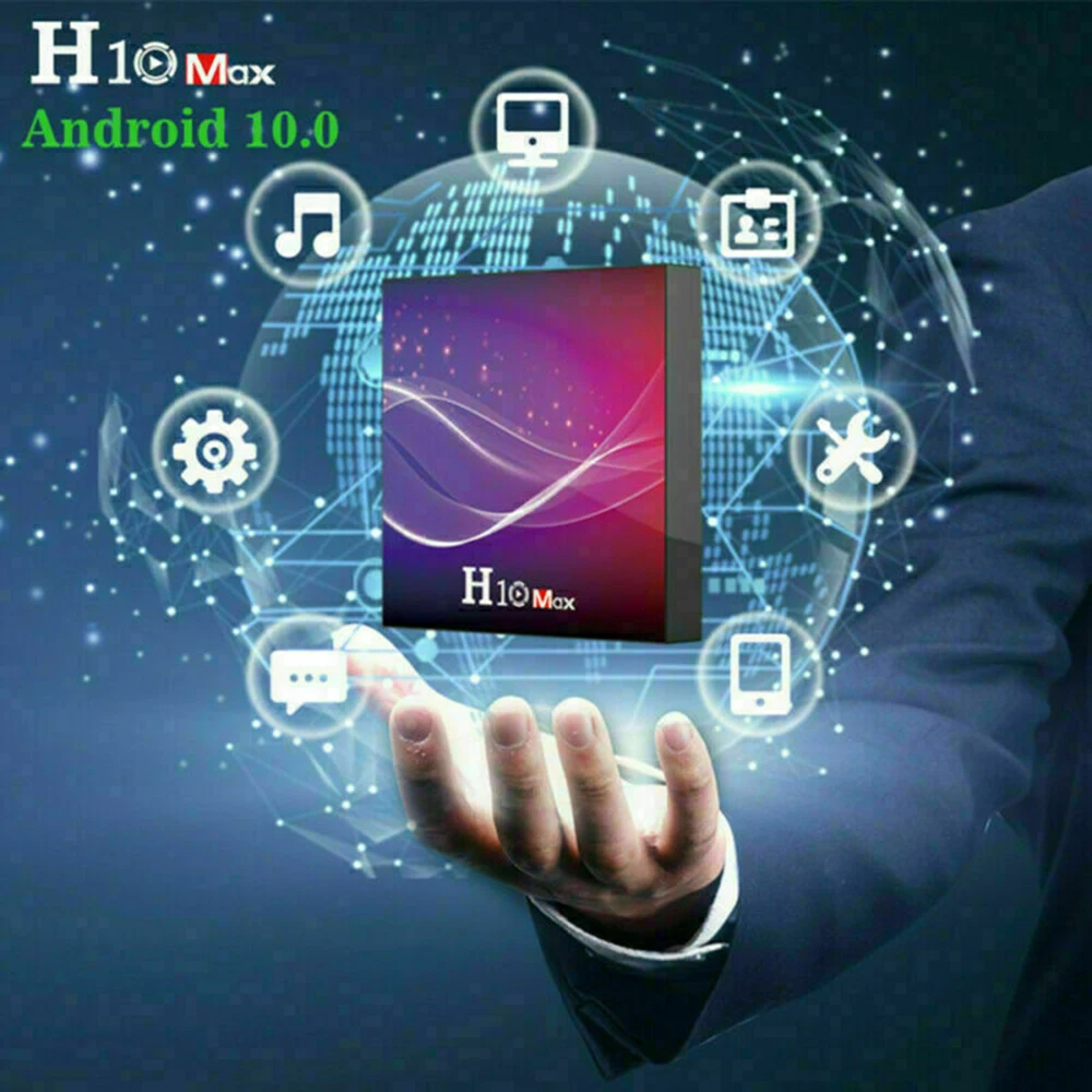 ТВ приставка H10 max Android 10 0 2 4/5 ГГц Wi Fi BT 100M 4K 4 + 64 ГБ|ТВ-приставки и медиаплееры| |