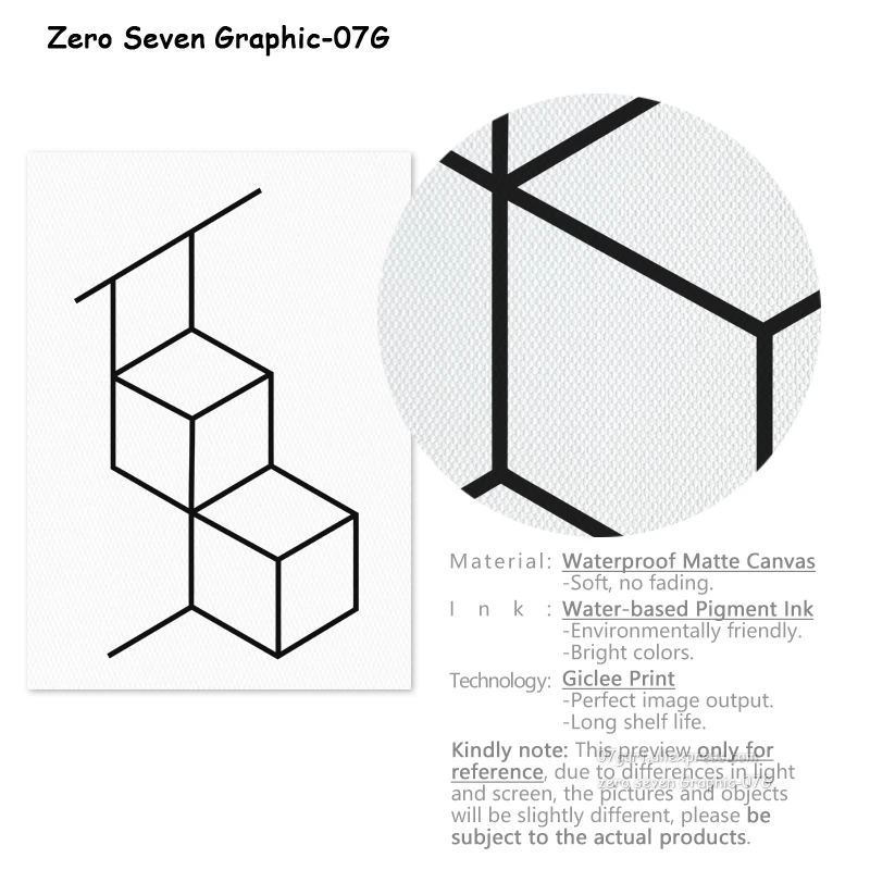 Черно белые абстрактные геометрические узоры фраза Холст Картина постер и