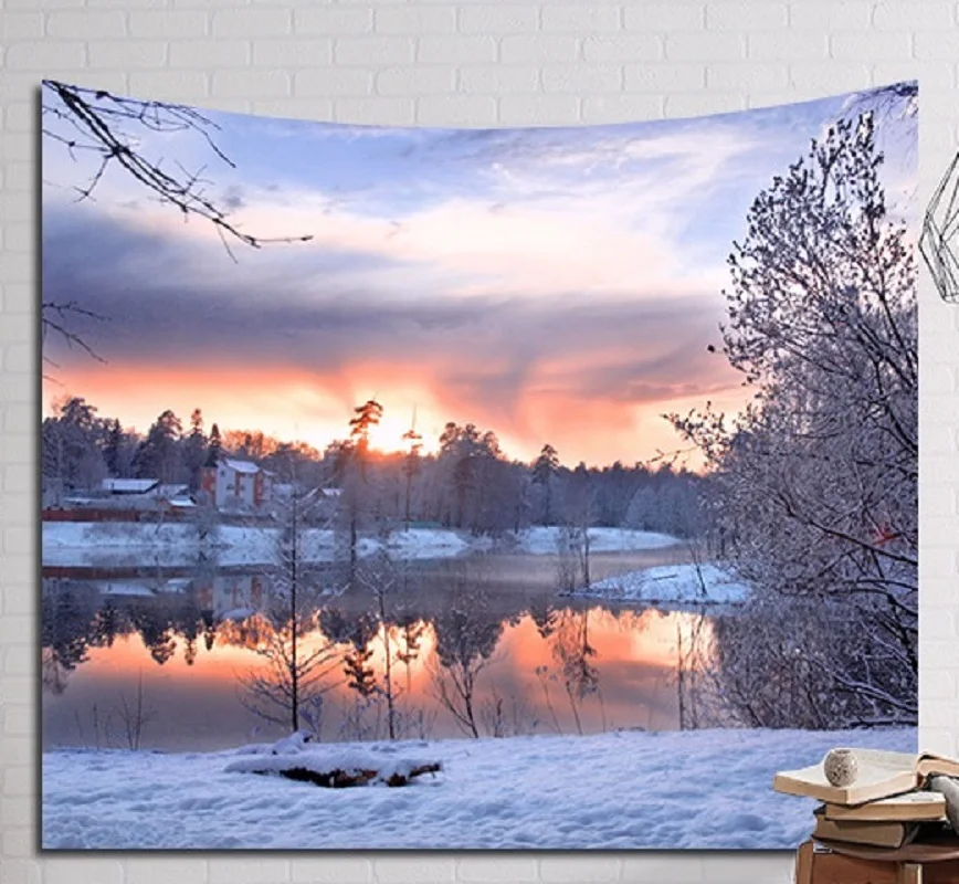 CAMMITEVER фантастическая ночь звездное одеяло облако пещера Лес Дерево снег горы