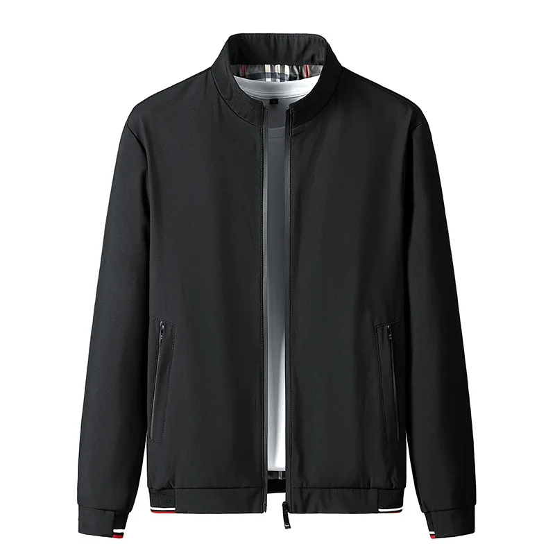 

5XL Plus Size Jackets Men Casual Solid Color Jackets Coats Stand Collar Autumn Outdoor Outerwear Male High Quality Clothes