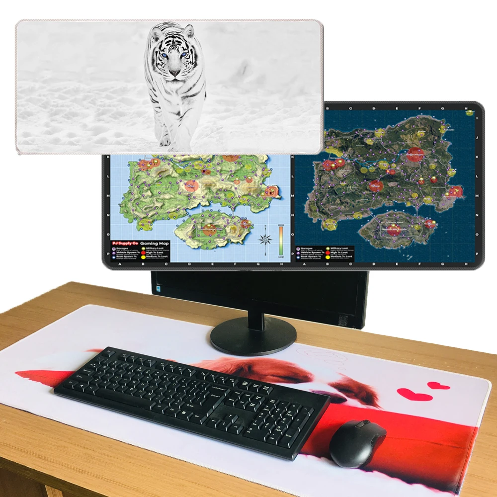 

Print Gaming Mousepad Wholesale 2022 New Large 900X400X2mm Desk Play Mat Pads Fasion Rubber Carpet For Laser Mice Speed Keyboard