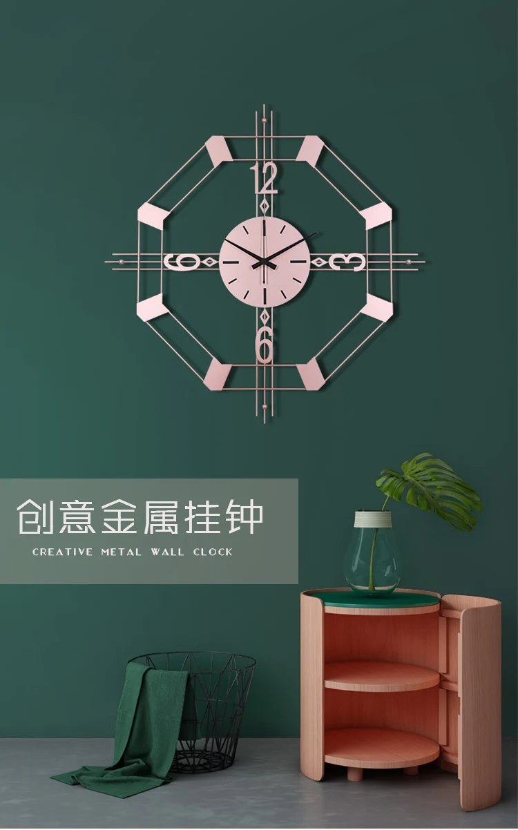 

Large Digital Wall Clock Elegant Bedroom Creative Metal Wall Clocks Novelty Living Room Zegary Scienne Hanging Watches EA60WC
