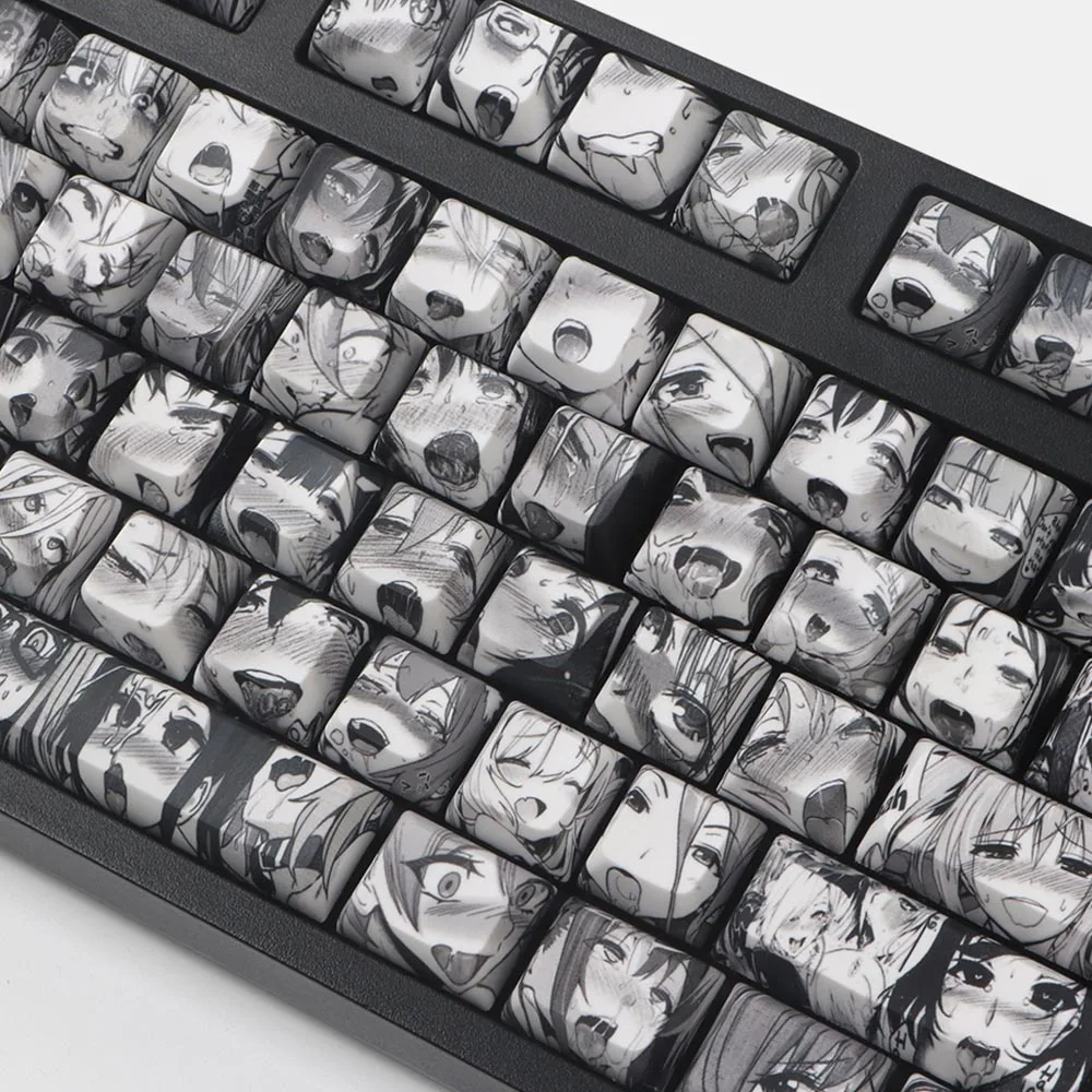 Японские Аниме персонажи дизайн черный белый JDA профиль колпачки для клавиш Cherry Mx