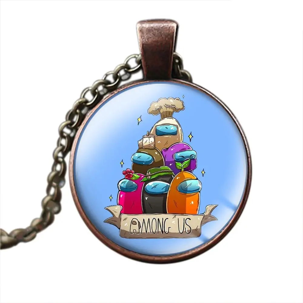 

2021 Popular Fashion Among Us The Ancient CopperNecklace 3 d Animated Cartoon Game Time Werewolf Killed Version Christmas Gift