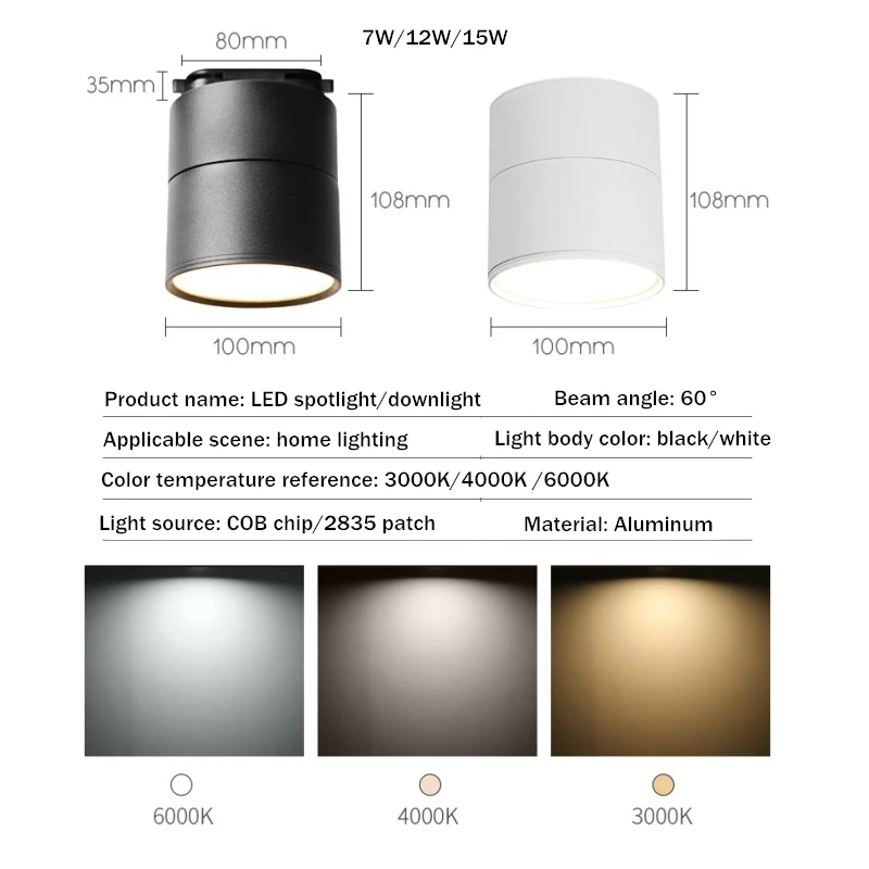 Регулируемый светодиодный светсветильник льник складной 110 В 220 7 Вт 12 15 |