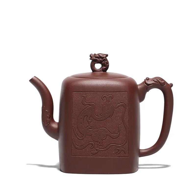 

Longxingtianxia purple clay pot household tea set famous Chang Yuehong pure handmade teapot raw ore clear cement in rain sand