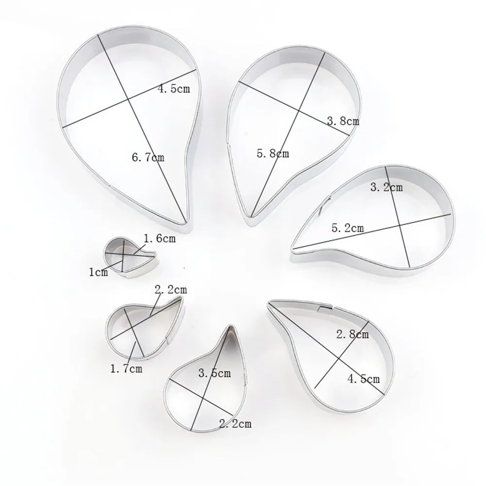 Резаки для глины керамики новый волнистый лепесток кешью 7 шт./компл. форма в