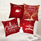 Наволочка Taoup, 1 шт., Красная рождественская наволочка, рождественские украшения, рождественские украшения для дома, Рождество 2021, подарки на новый год, Рождество, Санта-Клаус
