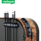 Кабельный органайзер Vothoon, силиконовый USB-кабель для намотки, гибкие зажимы для кабеля, держатель кабеля для мыши, наушников, наушников