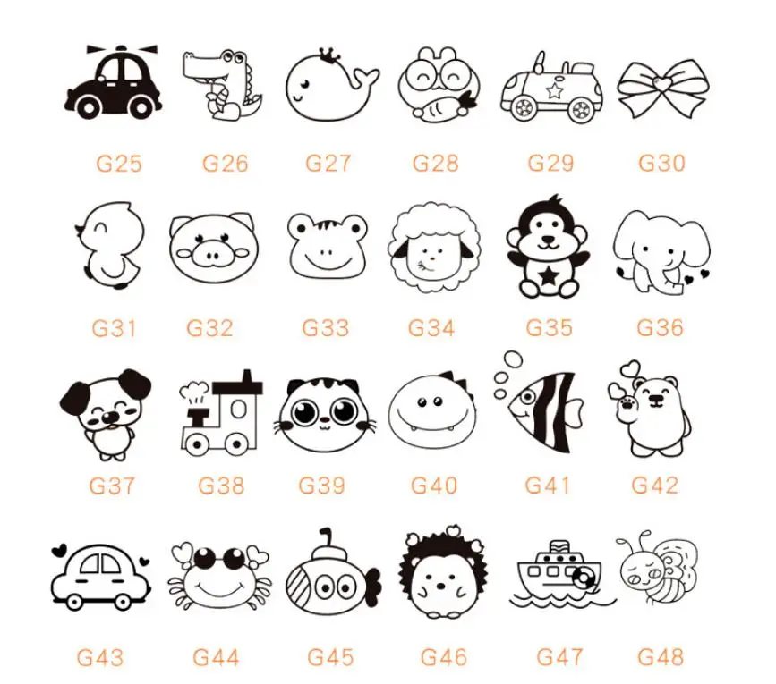 Изготовленные на заказ непромокаемые маркеры для детской одежды с рисунком из