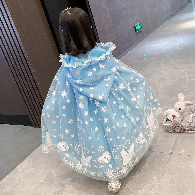 Снежная королева платье для девочек замороженный 2 костюм Хэллоуин детское синее