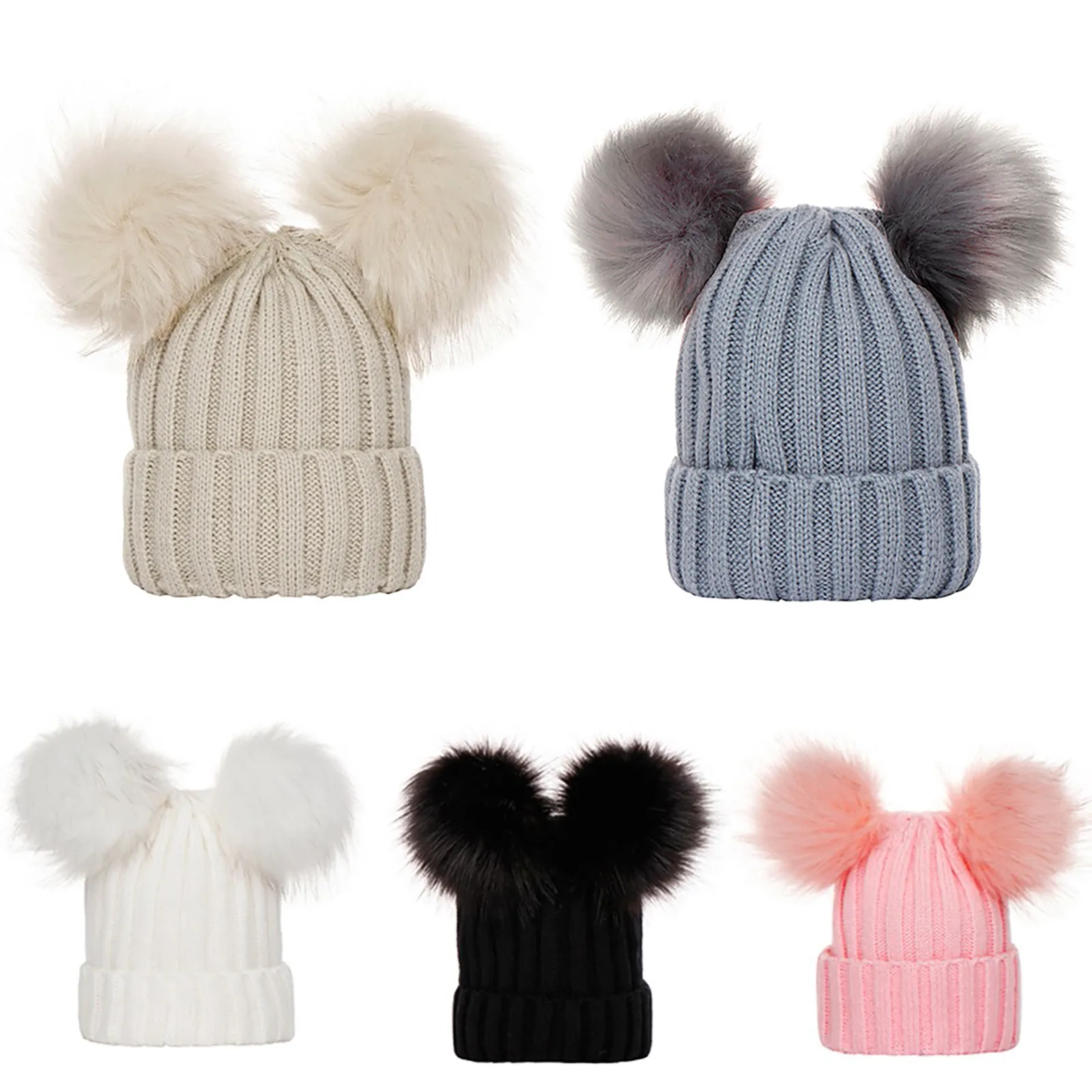 

Женская зимняя трикотажная шапка, однотонная