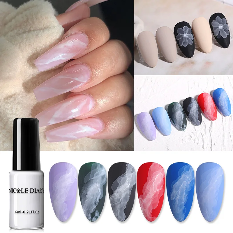 Николь дневник акварельные краски польский Цветущий ногтей дыма эффект