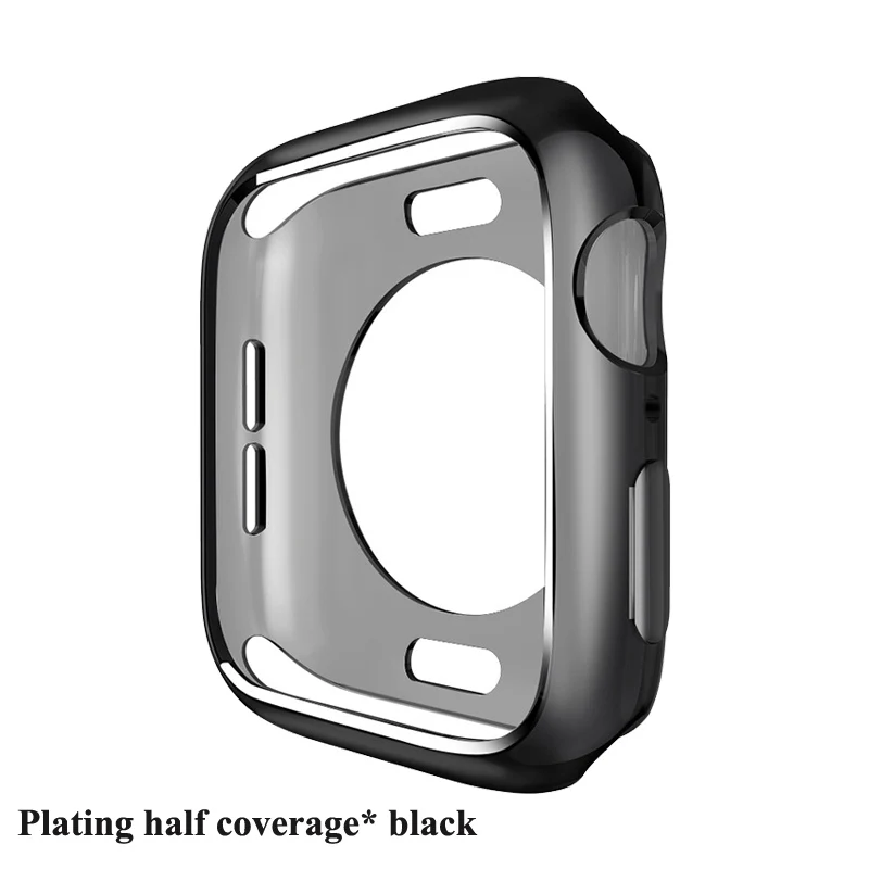 Black Металлические часы чехол для apple watch 38/40 мм 42 44 мм Защитная крышка бампера отделка Алюминий сплав Frame watch series 5/4/3/2/1 - Цвет: Black