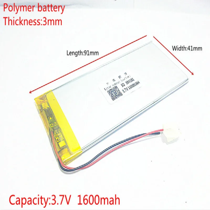 304191P 3,7 V KEBE PL304191 304192 PL304190 1600MAH литий-ионный полимерный аккумулятор для Китая клон S6 S9600 MTK телефон